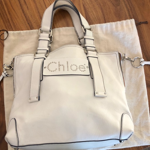chloe white handbag